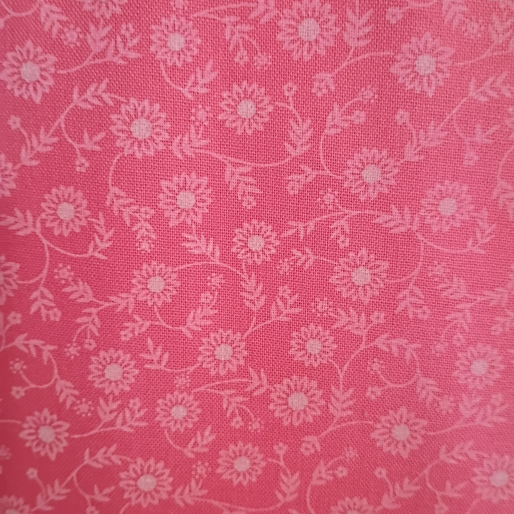 Pink Floral Cotton Fabric